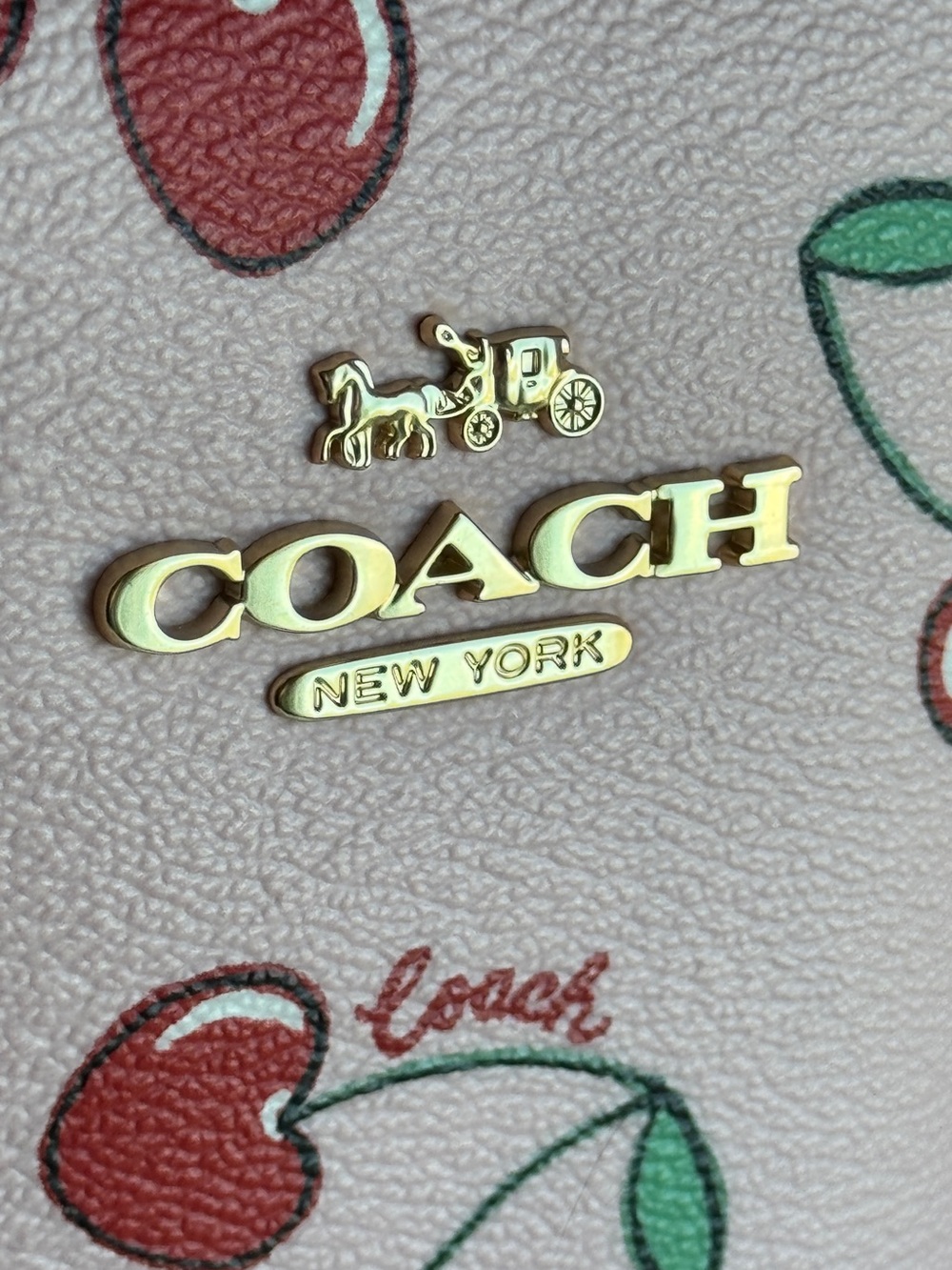 Coach CF371 Eva Phone Top Handle/ Crossbody w/ Cherry Print Pink Multi 🍒 - Picture 3 of 11